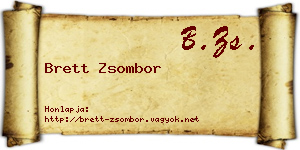 Brett Zsombor névjegykártya